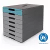 DURABLE IDEALBOX PLUS Κουτί συρταριών, 7 συρτάρια, DIN A4, Γκρι/Μπλε, Πολυστυρένιο 776306
