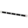 BULLITT CAT 3 ISDN Patch-Panel, 50 θύρες RJ45 υποδοχές 8P4C μη θωρακισμένο, 19 ίντσες 2U τοποθέτηση σε rack, Μαύρο