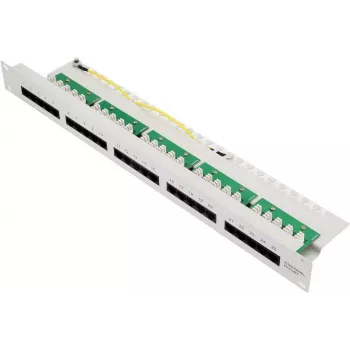 BULLITT CAT 3 ISDN Patchpanel, 25 θύρες RJ45 8P4C, μη θωρακισμένο, 19 ίντσες 1U, Μαύρο