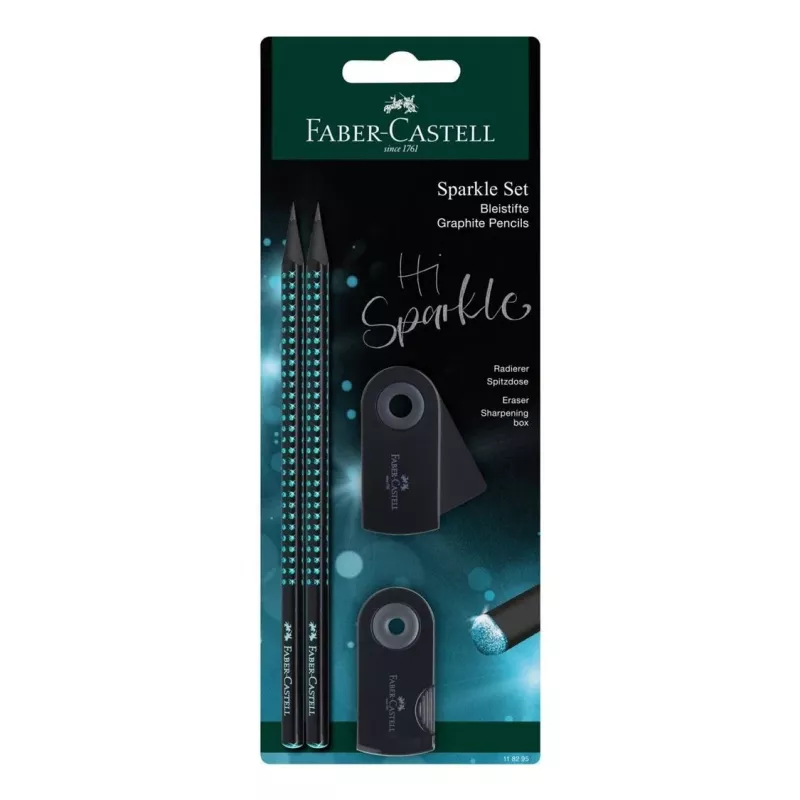 Faber-Castell Midnight Ocean Σετ μολυβιών B, Μαύρο/Μπλε 118295