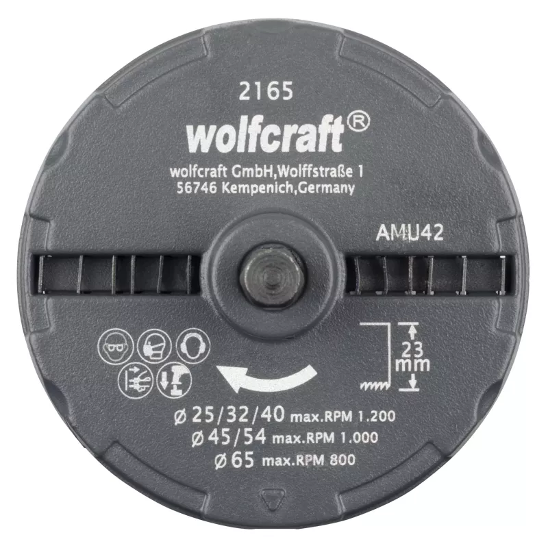 wolfcraft πολυτρύπανο Ø 25-65 mm, 6 λεπίδες, βάθος κοπής 23 mm (2165000)