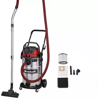 Einhell TE-VC 4090 SACL υγρός και ξηρός απορροφητήρας 40 L ανοξείδωτος κατηγορία σκόνης L 2347445