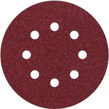 Wolfcraft 2251100 Δίσκοι λείανσης έκκεντρου, 125 mm, κόκκος 120, με Velcro, αναρρόφηση 8 οπών, 25 τεμ.