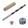 Wolfcraft 2916000 Σετ καβιλιών οξιάς 6 mm, 50 ραβδωτές καβίλιες + 4 μαρκαδόροι ατσάλινων καβιλιών