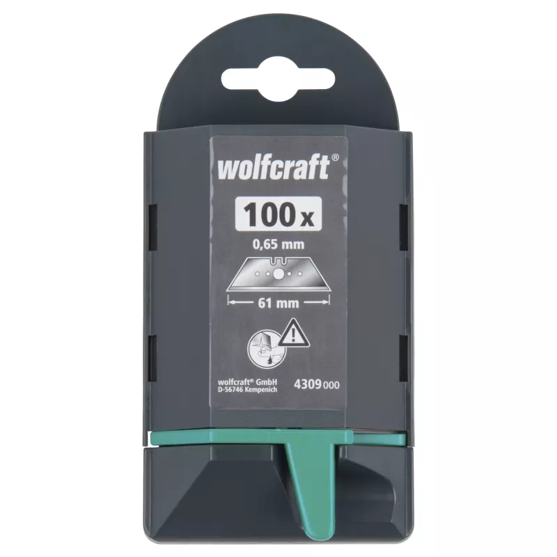 wolfcraft Επαγγελματικές τραπεζοειδείς λεπίδες 0,65 x 61 mm, 100 τεμ. (4309000)