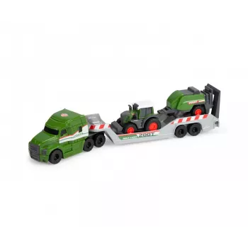 Dickie Toys Fendt Micro Farm Truck Κλίμακα 1:64 Μοντέλο με ρυμουλκούμενο - Πράσινο 203735006