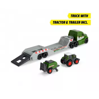 Dickie Toys Fendt Micro Farm Truck Κλίμακα 1:64 Μοντέλο με ρυμουλκούμενο - Πράσινο 203735006