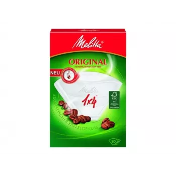 Melitta Original Χάρτινα φίλτρα 1x4 Λευκό 80άδα 87999-20