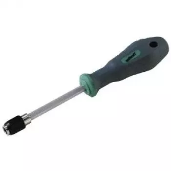 Wolfcraft Κατσαβίδι bit συνεργείου 1/4 ίντσας (6,3 mm) με μαγνητικό υποδοχέα bit, λαβή εργονομική 2 συστατικών, στέλεχος χάλυβα χρωμίου-βαναδίου, μήκος 155 mm 8725000