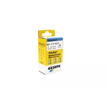 GESIPA PolyGrip® περικόχλιο πριτσινιού M5 ανοξείδωτο A2, στέλεχος 7 x 13,5 mm, 50 τεμ. 1464888