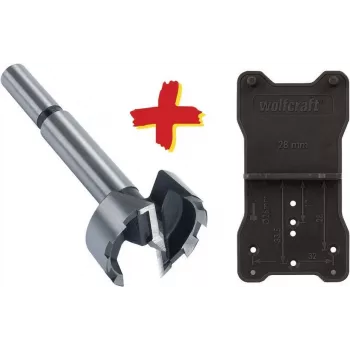 Wolfcraft 8728000 τρυπάνι Forstner διάμετρος 35 mm, μήκος 90 mm, κυλινδρικό στέλεχος, 1 τεμ.