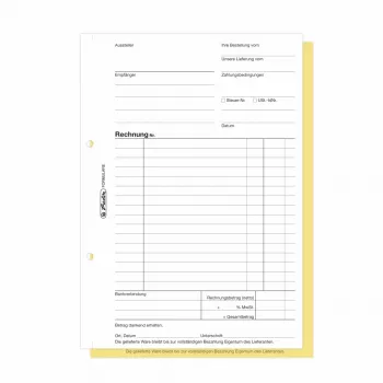 Herlitz βιβλία εντύπων τιμολογίων A5 2 μέρη αυτοαντιγραφόμενα, συσκευασία 4 τεμ. 300003799