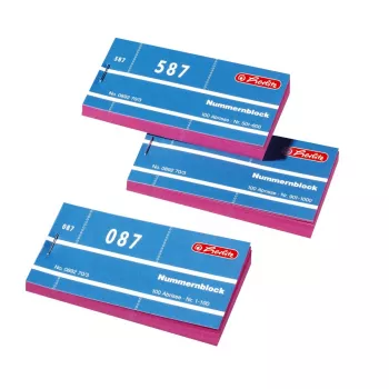 Herlitz μπλοκ διπλής αρίθμησης 1-1000, διάφορα χρώματα, 10 μπλοκ 300010530