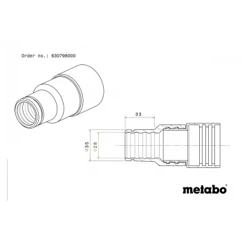 Metabo 630798000 μούφα σύνδεσης Standard Ø28/35 mm