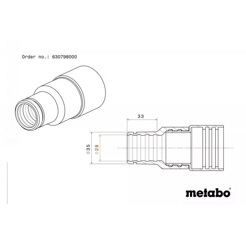 Metabo 630798000 μούφα σύνδεσης Standard Ø28/35 mm