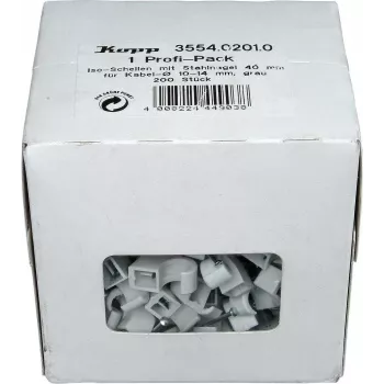 Kopp Κλέμα καλωδίου με καρφί, 10-14 mm, Γκρι, 200 τεμ. 355402010