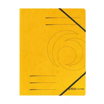 Herlitz easy orga A4 Φάκελος με γωνιακό λάστιχο, Κίτρινο, συσκευασία 5 τεμ.