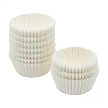 FACKELMANN 21615 Φόρμες για muffins & cupcakes, αδιάβροχο χαρτί ψησίματος, λευκό, διάμετρος 5,0 cm, 250 τεμ.