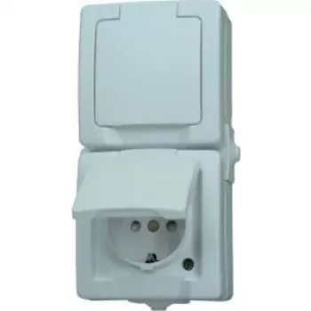 HEINRICH KOPP Paris Πρίζα Schuko 1 θέσης λευκό χωνευτή 16A 250V IP20 ασφάλεια παιδιών 136902009