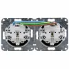 HEINRICH KOPP HK07 KombiQuick Διπλή πρίζα Schuko, Χωνευτή, οριζόντια, Μαύρο 133750003