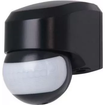 HEINRICH KOPP 823805017 Ανιχνευτής κίνησης PIR, Επιτοίχια τοποθέτηση, Μαύρο, 180°, εμβέλεια 12 m, IP44
