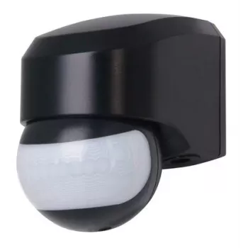HEINRICH KOPP 823805017 Ανιχνευτής κίνησης PIR, Επιτοίχια τοποθέτηση, Μαύρο, 180°, εμβέλεια 12 m, IP44