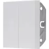 HEINRICH KOPP 490329007 Διπλή πρίζα Schuko χωνευτή με καπάκι, IP44, Λευκό