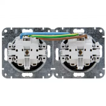 HEINRICH KOPP HK07 KombiQuick 2 απλών οριζόντια πρίζα Schuko, ανθρακί 133715000