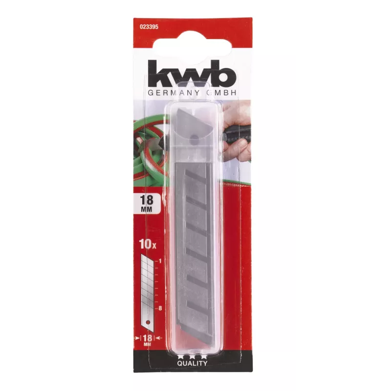 KWB 023395 Λεπίδες θραύσης 18 mm ανοξείδωτου χάλυβα, 10 τεμάχια