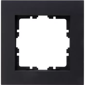 HEINRICH KOPP HK07 PURE Μονό πλαίσιο κάλυψης, ανθρακί, 86x86x9,5mm, IP20, στερέωση με κλιπ 406815004