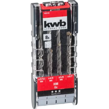 kwb 109145 σετ τρυπανιών πέτρας Carbide, 8 τεμ., 3-10 mm