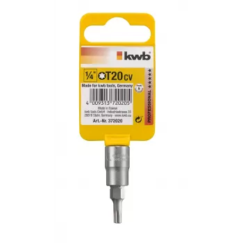 kwb 372020 Μύτη Torx T20 εξαγωνική 1/4 inch 25 mm, χάλυβας S2