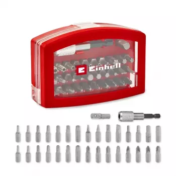 Einhell BELT CLIP 118495 Σετ 32 τεμ. μυτών κατσαβιδιού με μύτες Phillips, PoziDriv, ίσιες, Torx και Torx ασφαλείας σε θήκη αποθήκευσης με κλιπ ζώνης