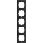 HEINRICH KOPP HK07 PURE Πλαίσιο κάλυψης 5 θέσεων ματ μαύρο IP20 (407250000)