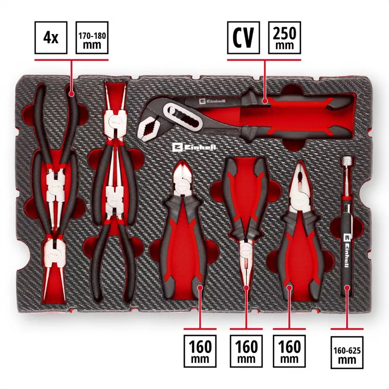 Einhell Ένθετο εργαλείων σετ πένσας 9 τεμ. για E-Case S-F (370522)