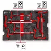 Einhell 370526 Σετ εισάγων βαλίτσας 9 τεμ. για E-Case, κόκκινο/μαύρο
