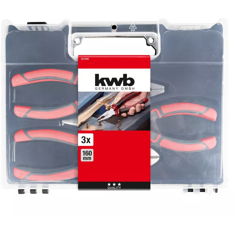 kwb 381090 Σετ πένσες 3 τεμ. (πένσα, κόφτης, μυτοτσίμπιδο)