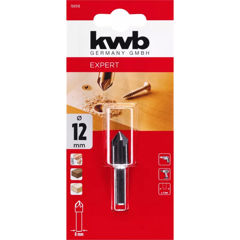 KWB Κωνική Βύθιση HSS 5 Κόψεων 12 mm DIN 335 C 704310