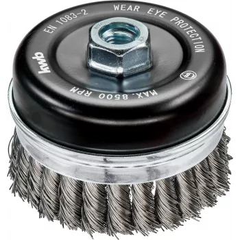 KWB AGGRESSO-FLEX® βούρτσα ποτηριού, πλεγμένη, κυματιστό σύρμα HSS, 75 mm, σπείρωμα M14, για γωνιακό τροχό, 1 τεμ. (719226)
