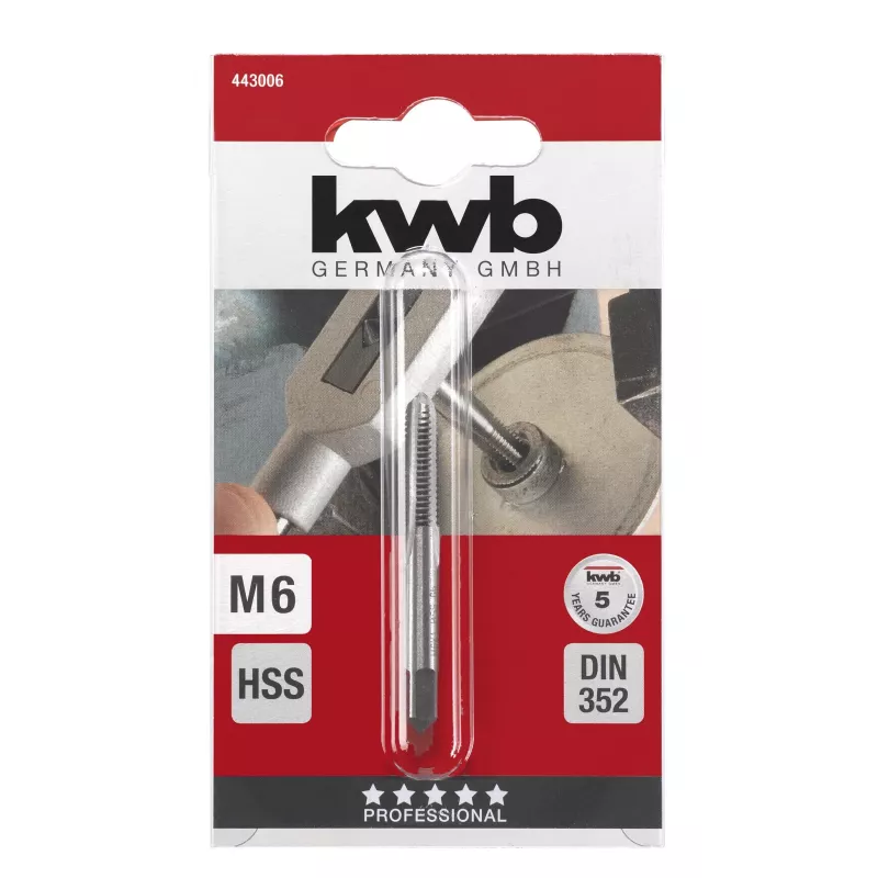 kwb 443006 Κολαούζο χειρός HSS M6 x 1,0 DIN 352, 1 τεμ.