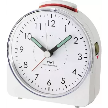 TFA DOSTMANN 60.1508.02 Ξυπνητήρι φωτός Sunrise με ραδιόφωνο FM, πολύχρωμο LED, διπλό ξυπνητήρι, θύρα φόρτισης USB, λευκό