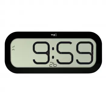 TFA Dostmann Ασύρματο ρολόι τοίχου 60.4514.01 μαύρο