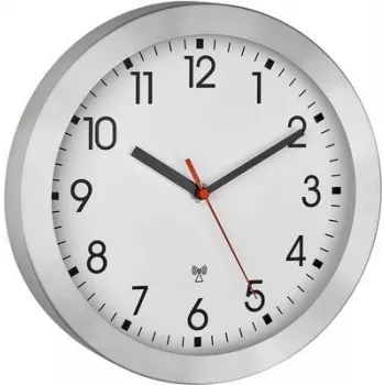 TFA Dostmann 60.3546.02 Ασύρματο ρολόι τοίχου 25 cm βουρτσισμένο αλουμίνιο