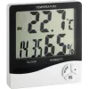 TFA Dostmann WS 5031 Θερμοϋγρόμετρο με ρολόι, μαύρο/λευκό 30-5031