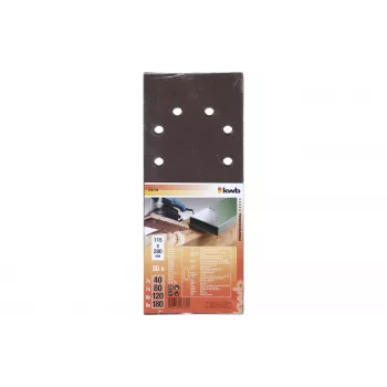 KWB 818788 Φύλλα γυαλόχαρτου μικτών κόκκωσης P60 P80 P120 P180 280x115 mm συσκευασία 30 τεμ.