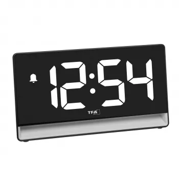 TFA Dostmann 60.2051.01 Ξυπνητήρι Quartz μαύρο με λειτουργία φόρτισης