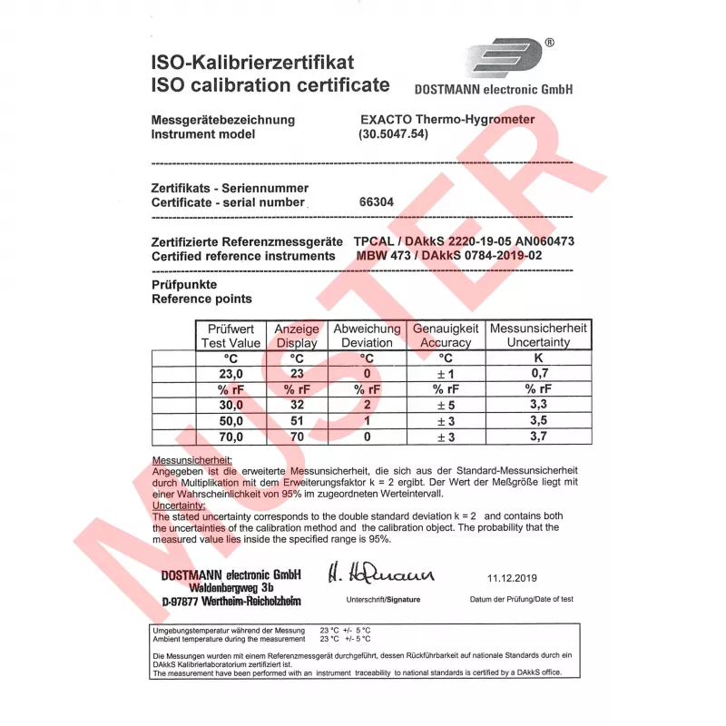 TFA Dostmann EXACTO Ψηφιακό θερμο-υγρόμετρο ασημί 30.5047.54.K