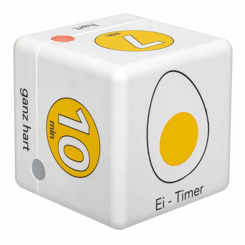 TFA Dostmann Cube Timer ψηφιακό χρονόμετρο αυγών, λευκό/κίτρινο (38.2041.07)