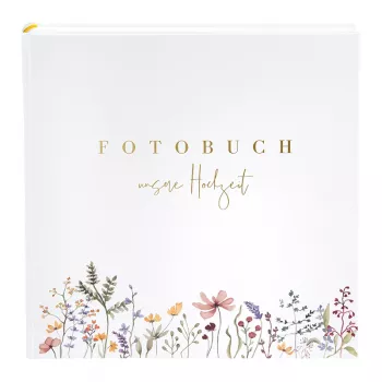 Goldbuch Blütenliebe 30x31 άλμπουμ φωτογραφιών γάμου, 60 λευκές σελίδες, εξώφυλλο με λουλούδια 08 044