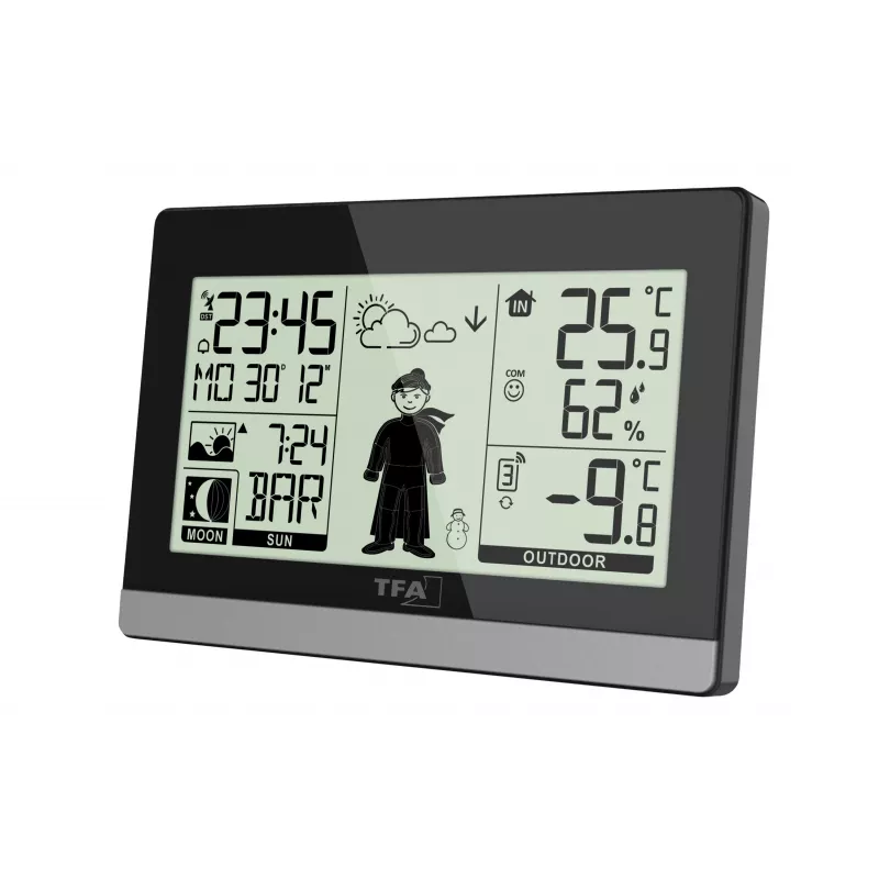 TFA Dostmann Weather Boy Ασύρματος μετεωρολογικός σταθμός, μαύρος 35.010832